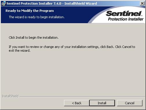 -SENTINEL driver installlsa: 4. lps